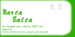 marta balta business card